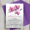 Orchid Flower 40th / Ruby Wedding Anniversary Invitation additional 1