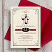 Vintage Wine Themed 25th / Silver Wedding Anniversary Invitation additional 2