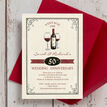 Vintage Wine Themed 50th / Golden Wedding Anniversary Invitation additional 1