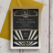 1920s Art Deco 40th / Ruby Wedding Anniversary Invitation additional 2