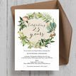Floral Wreath 25th / Silver Wedding Anniversary Invitation additional 2