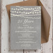 Grey Fairy Lights 25th / Silver Wedding Anniversary Invitation additional 2