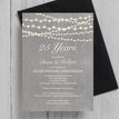 Grey Fairy Lights 25th / Silver Wedding Anniversary Invitation additional 3