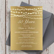 Gold Fairy Lights 50th / Golden Wedding Anniversary Invitation additional 2