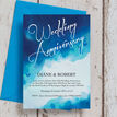 Blue Watercolour 25th / Silver Wedding Anniversary Invitation additional 3