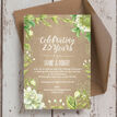 Rustic Greenery 25th / Silver Wedding Anniversary Invitation additional 2