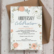 Wild Flowers 30th / Pearl Wedding Anniversary Invitation additional 1