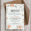 Wild Flowers 40th / Ruby Wedding Anniversary Invitation additional 2