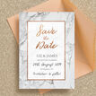 Marble & Copper Wedding Save the Date additional 3