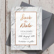 Marble & Copper Wedding Save the Date additional 2