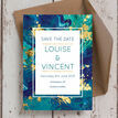 Teal & Gold Ink Wedding Save the Date additional 2