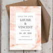 Blush Marble Wedding Save the Date additional 2