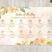 Gold Floral Wedding Timeline Card additional 1