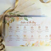 Gold Floral Wedding Timeline Card additional 3