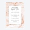 Blush Marble Evening Reception Invitation additional 1