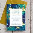 Teal & Gold Ink Evening Reception Invitation additional 2