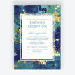 Teal & Gold Ink Evening Reception Invitation additional 1