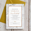 Marble & Copper Wedding Invitation additional 4