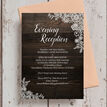 Rustic Wood & Lace Evening Reception Invitation additional 4