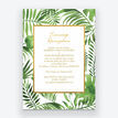 Tropical Leaves Evening Reception Invitation additional 1