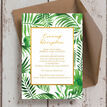 Tropical Leaves Evening Reception Invitation additional 3