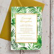 Tropical Leaves Evening Reception Invitation additional 2