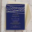 Navy Blue & Gold Fairy Lights Wedding Invitation additional 3