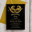 Masquerade Themed 40th Birthday Party Invitation additional 1