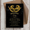 Masquerade Themed 21st Birthday Party Invitation additional 2
