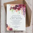 Burgundy Watercolour Floral Wedding Invitation additional 3