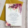 Burgundy Watercolour Floral Wedding Invitation additional 5