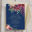 Navy & Burgundy Floral Wedding Invitation additional 4
