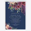 Navy & Burgundy Floral Wedding Invitation additional 1