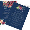 Navy & Burgundy Floral Wedding Invitation additional 2