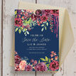 Navy & Burgundy Floral Save the Date additional 3