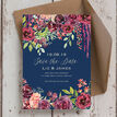 Navy & Burgundy Floral Save the Date additional 2