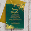 Emerald & Gold Evening Reception Invitation additional 3