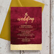Burgundy & Gold Wedding Invitation additional 3