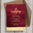 Burgundy & Gold Wedding Invitation additional 5