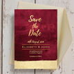 Burgundy & Gold Save the Date additional 2