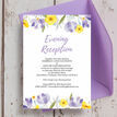 Lilac & Lemon Evening Reception Invitation additional 2