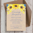 Rustic Sunflower Evening Reception Invitation additional 3