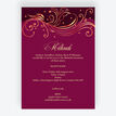 Burgundy & Rose Gold Mehndi / Baraat Card additional 1