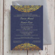 Navy Blue & Gold Indian / Asian Wedding Invitation additional 3