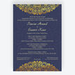 Navy Blue & Gold Indian / Asian Wedding Invitation additional 1