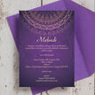 Purple & Gold Mehndi / Baraat Card additional 4
