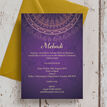 Purple & Gold Mehndi / Baraat Card additional 2