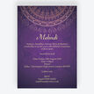 Purple & Gold Mehndi / Baraat Card additional 1