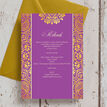 Purple Mandala Mehndi / Baraat Card additional 2