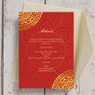 Red & Gold Mandala Mehndi / Baraat Card additional 2